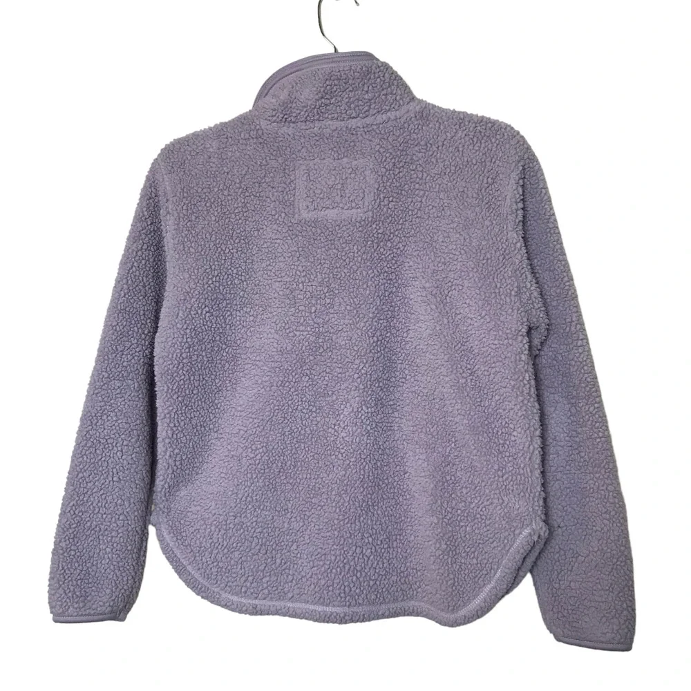 Cuddly Sherpa Sweater Girls 14/16 Purple Lilac Cozy Pullover Long Sleeves‎